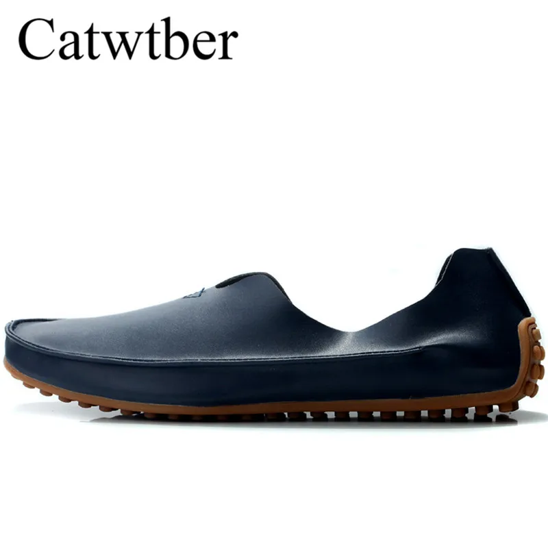 Catwtber Новый Повседневная мужская обувь модные Лоферы для вождения узор кожаные