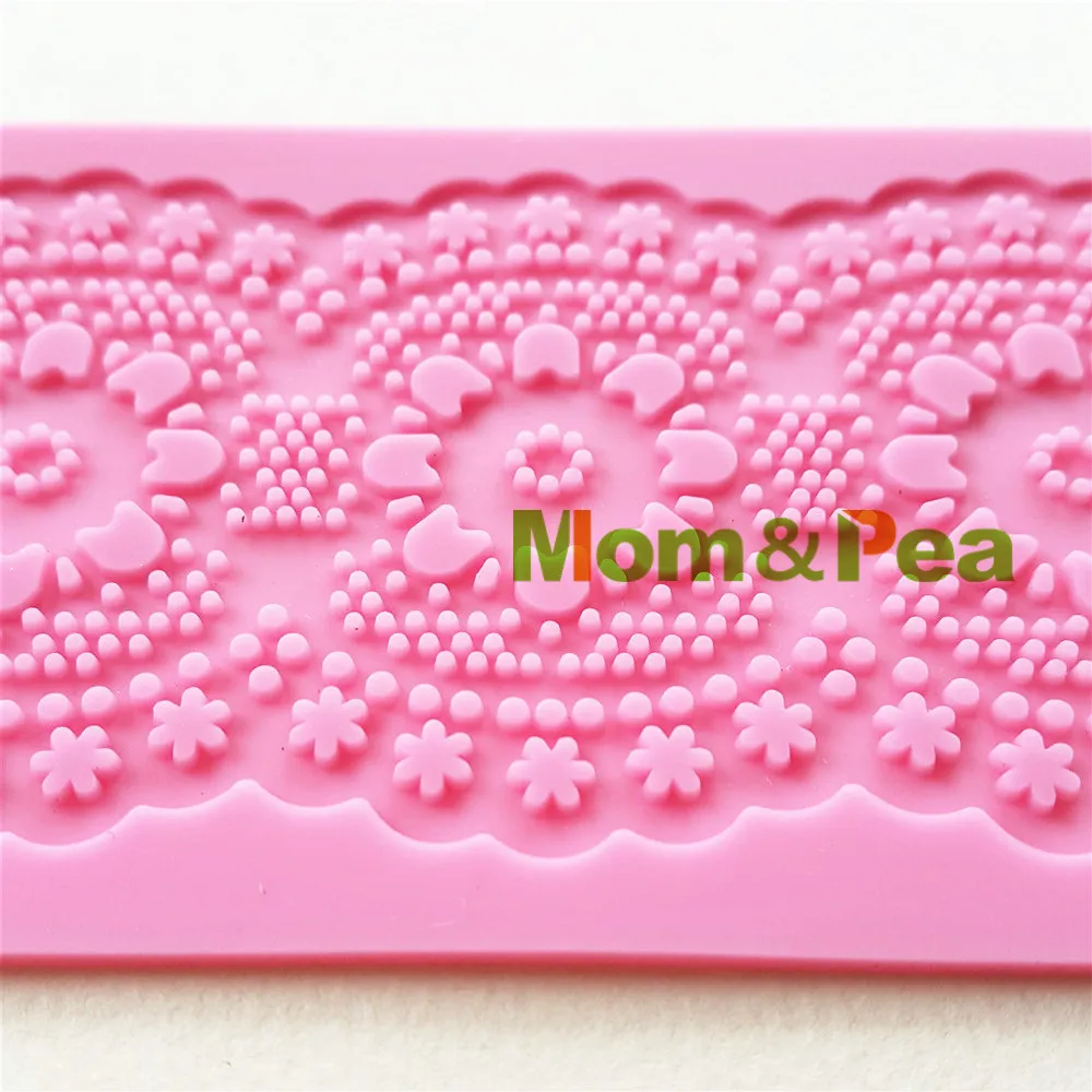Mom& Pea GX168 силиконовая кружевная форма цветок большой размер украшение торта помадка торт 3D форма Пищевая силиконовая форма