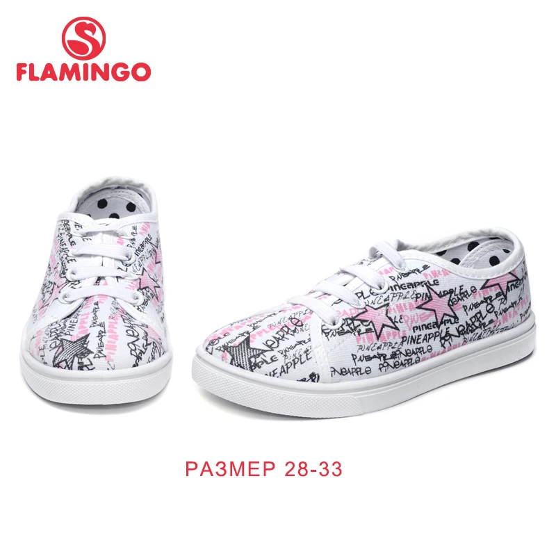 Новинка 2017 года весенне осенние кроссовки с фламинго для девочек модная детская