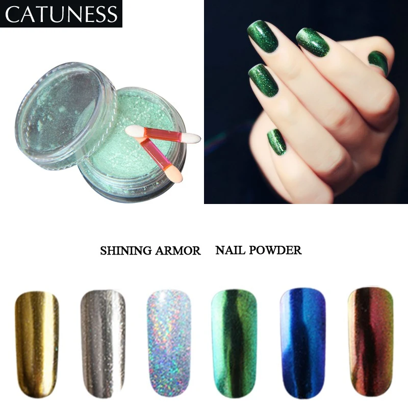 CATUNESSGold Sliver Nail Glitter Powder Shinning Mirror Eye Pigment Dust Art DIY Sugar Decorations | Красота и здоровье