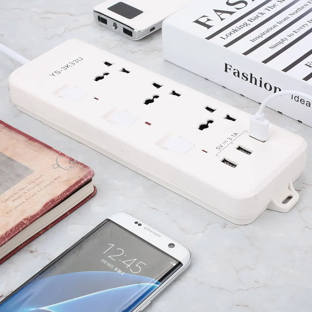 3 usb порта зарядное устройство разъем розетка Путешествия 2500 Вт USB филиал консоль