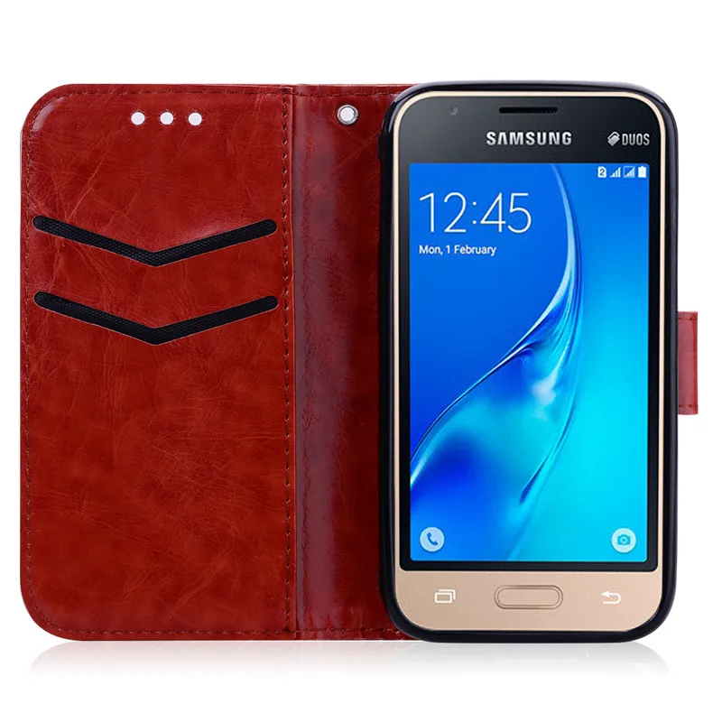 Кожаный флип-чехол для samsung galaxy j1 mini j105 j105h чехол для samsung galaxy j1 mini prime j106 j106f Чехол-бумажник флип-чехол для телефона