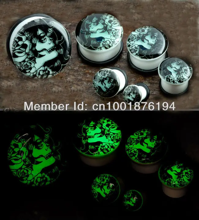 Бесплатная доставка светящиеся в темноте серьги с логотипом черепа ювелирный