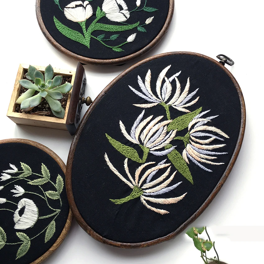 Набор для рукоделия 3d вышивки начинающих с обручем рукоделие вышивка крестиком