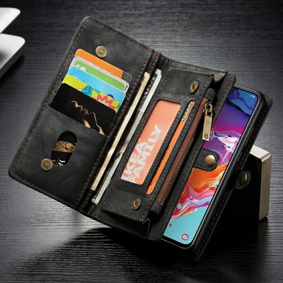 Black 008 Чехол для samsung Galaxy A7, кожаный чехол-кошелек, чехол для samsung Galaxy A70 A 70 A750F, чехол для телефона, Fundas - Цвет: Black 008
