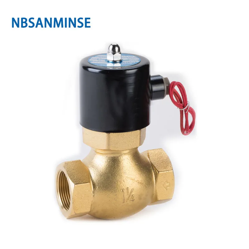 NBSANMINSE US 1 1/4 1/2 2 высокотемпературный паровой клапан латунный Соленоидный