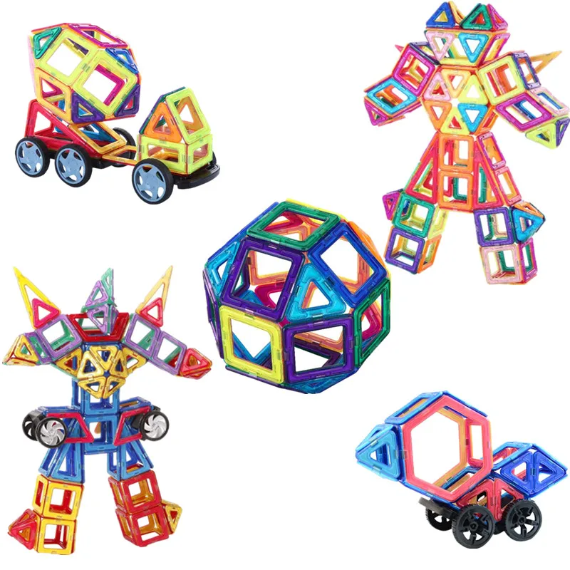 

77/47PCS mini Magnet Designer Magnetic Building Blocks Construction Sets Kid toddler Toys for kids brinquedos Christmas gifts