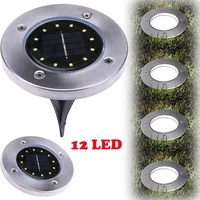 panyue 4pcs coolwarm white 12 led solar power buried light ground lamp outdoor path way garden decking underground lamps