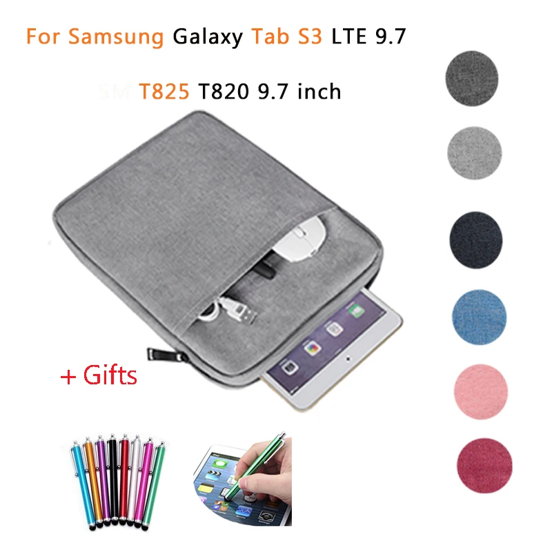 Бесплатный подарок + Чехол сумка для Samsung Galaxy Tab S3 LTE 9 7 SM T825 T820 '' Защитная пленка