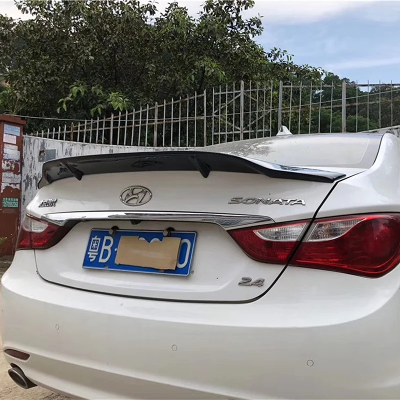 Для Hyundai Sonata 8 спойлер 2011 2015 высококачественный резиновый материал заднее крыло