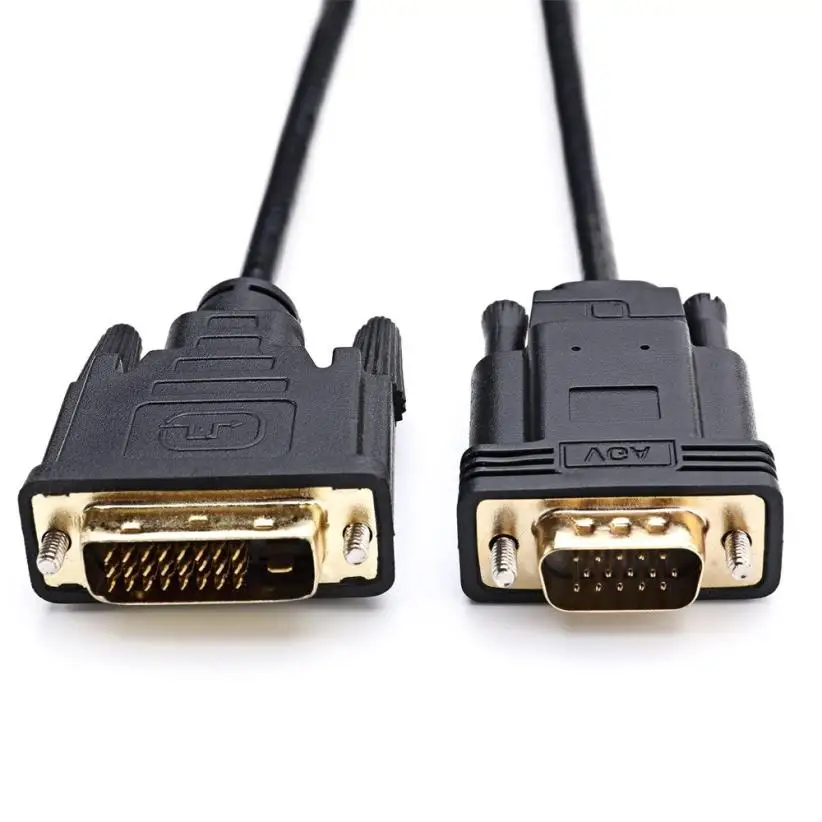 2019 активный DVI в VGA 6 футов 24 + 1 штекер M с чипом адаптер конвертер кабель для ПК DVD