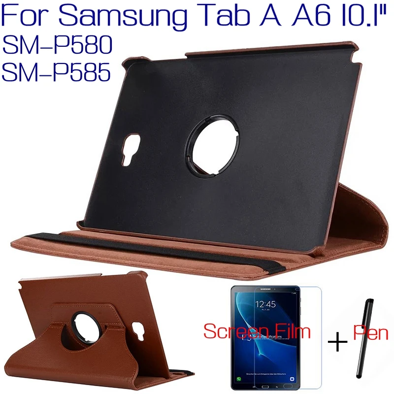 Вращающийся чехол из искусственной кожи для Samsung Galaxy Tab A A6 с S Pen P580 P585 10 1 дюйма