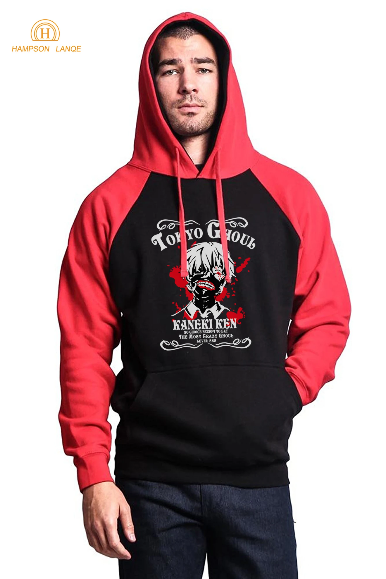 

Japan Anime Tokyo Ghoul Ken Kaneki Harajuku Raglan Hoodies Men 2019 Autumn Winter Fleece Loose Fit Sweatshirt Hip Hop Tracksuit