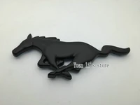 10 pcs matte black running horse 3d vehicle emblem badge stick horse car body stick car styling