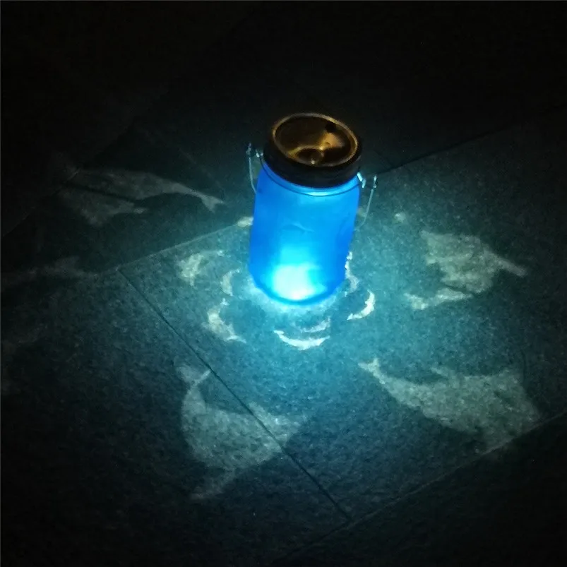 solar light Ручной травления гирляндовый свет дельфинов на солнечных батареях, в виде банки с завинчивающейся крышкой свет бутылка проекционная лампа ночник внутренний дворик люсис привело Decoracion 40JUL01 - Испускаемый цвет: solar light