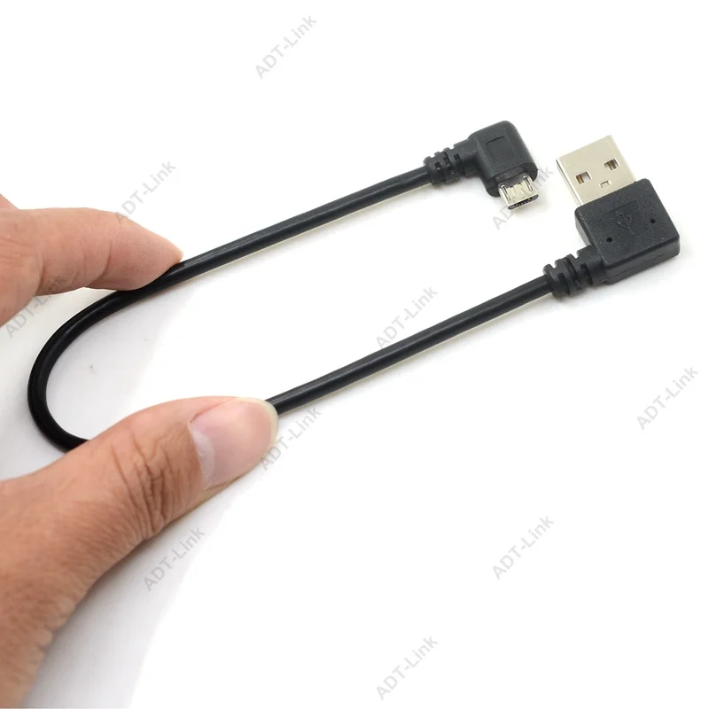 Кабель для зарядки и передачи данных со штекером Micro USB (штекер) под углом 90