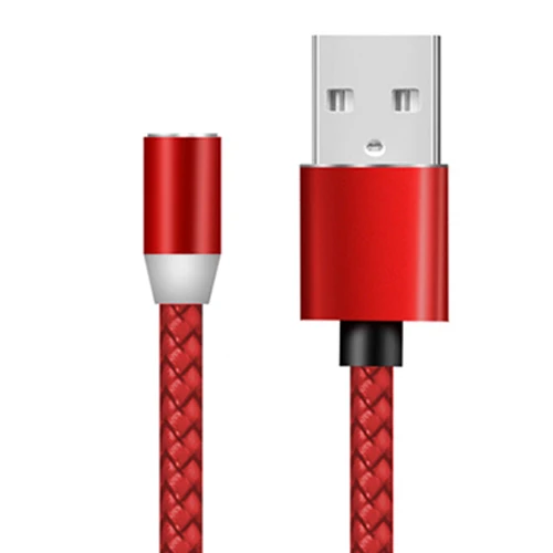Магнитный USB кабель VOXLINK 3 в 1 для iPhone Xs 8 и usb type-C и Micro USB с нейлоновой оплеткой для samsung Xiaomi huawei USB C - Цвет: Red Cable no Plug
