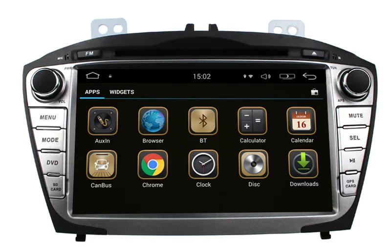 8 &quotHD 1024*600 Восьмиядерный Android 5 1 автомобильный DVD подходит Hyundai iX35 Tucson 2009-2015