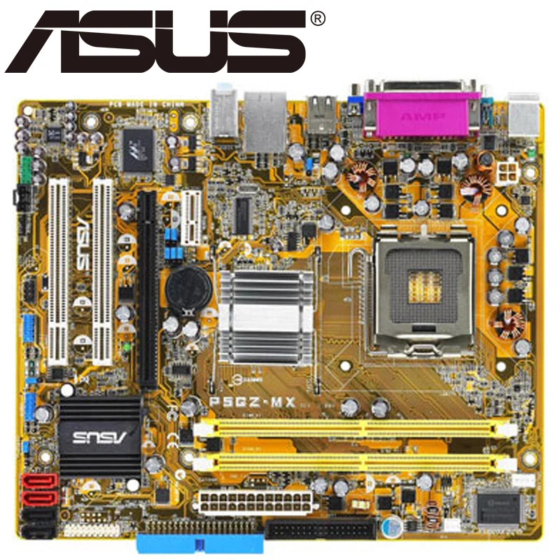 Настольная Материнская плата Asus P5GZ MX 945GZ Socket LGA для 775 Core2 Duo Pentium D/4 Celeron D DDR2 2G б/у Micro