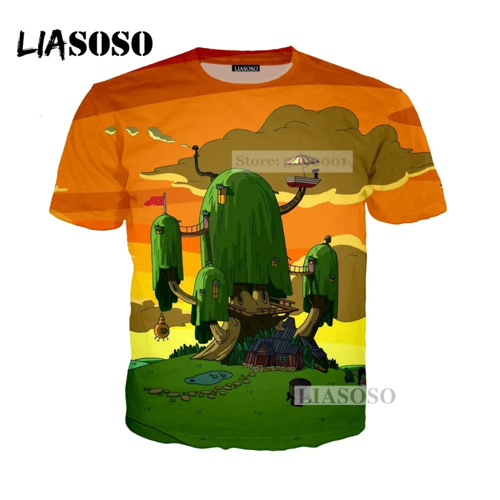 LIASOSO 2018 новейший 3D принт для женщин и мужчин мультфильм время приключений