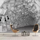Пользовательские 3D стерео простые геометрические здания фотообои для 3D гостиной ТВ фон Декор креативный 3D настенная ткань