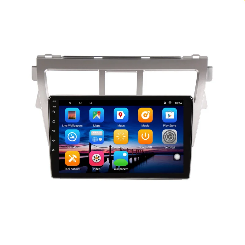 9 &quot2 + 32G 2.5D IPS Android 8 1 автомобильный DVD мультимедийный плеер GPS для Toyota Vios YARIS 2008 2009