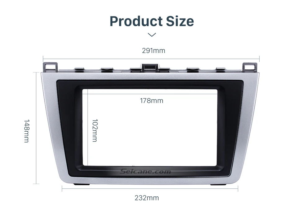 Seicane 2 DIN Автомобильная Радио панель для 2009-2013 Mazda 6 DVD стерео установка панель отделка Авто тире крепление плеер Модифицированная рамка