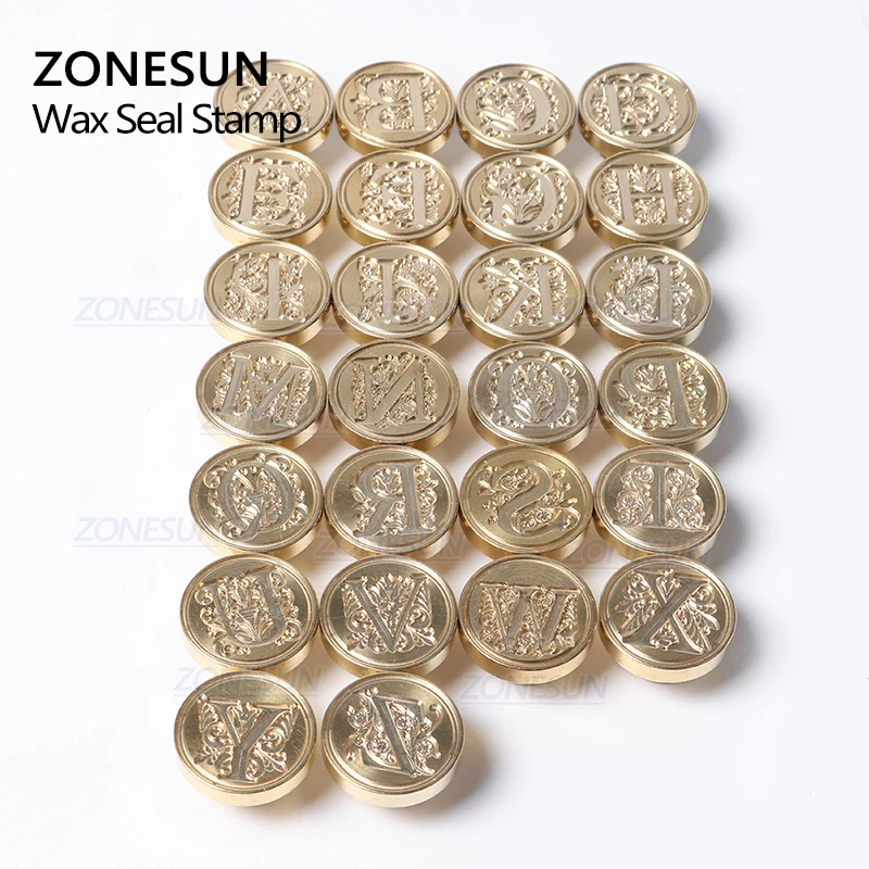 ZONESUN штамп для печати конвертов с надписью из воска и меди художественный