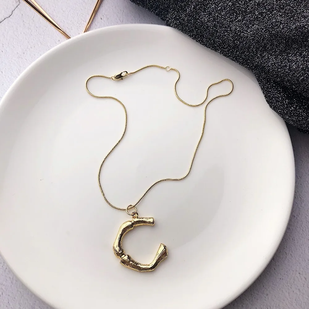 2018 new hot sale fashion Women's Metal Alloy DIY Letter Name Initial Link Chain Girls Charm Pendant Hip_Hop Necklace For Women |
