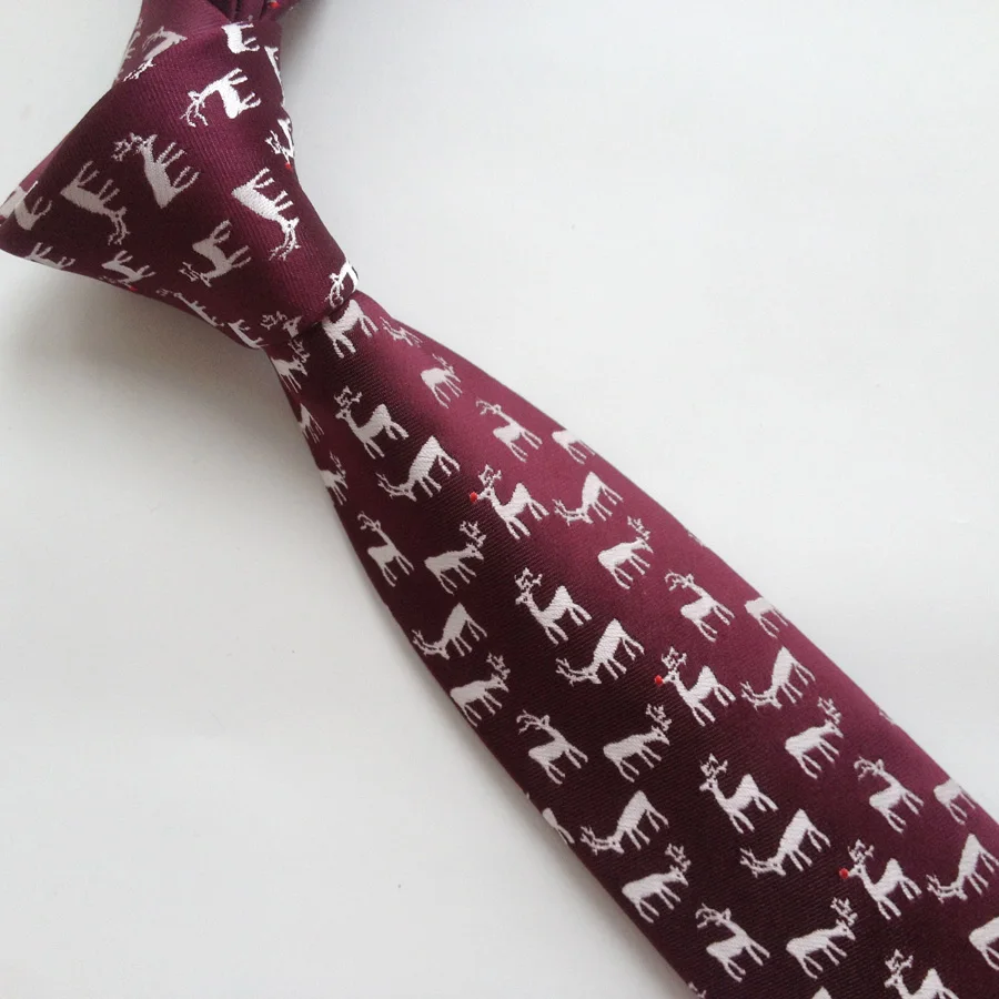 Уникальный дизайнерский галстук 2017 в рождественском стиле для вечерние бордовый