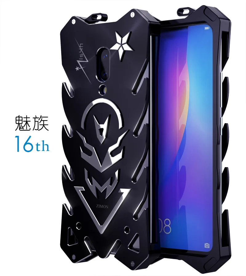 

New Design Zimon Metal Armor Cases for Meizu 16th Plus Series Aluminum Cover for Meizu 16th 16XS 17 Pro Note 9 Phone Housing