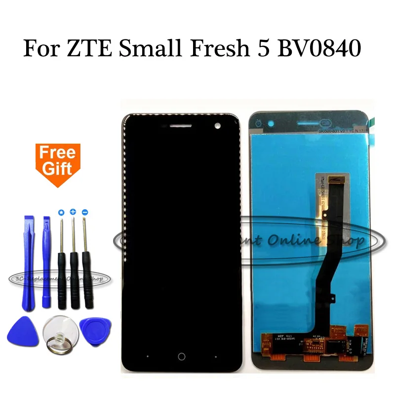 Black/White NEW For ZTE Small Fresh 5 BV0840 / Blade V8Q V8C V0840 LCD Display + Touch Screen Digitizer Assembly Free Tools | Мобильные