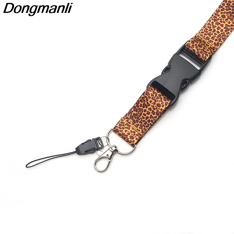 P2800 Dongmanli leopard print Lanyard бейдж ID Lanyards/веревка для мобильного телефона/брелок для ключей, аксессуары для ключей