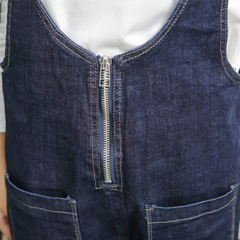 Бесплатная доставка 2018 Новая мода Джинсовые штаны на лямках Брюки Свободные