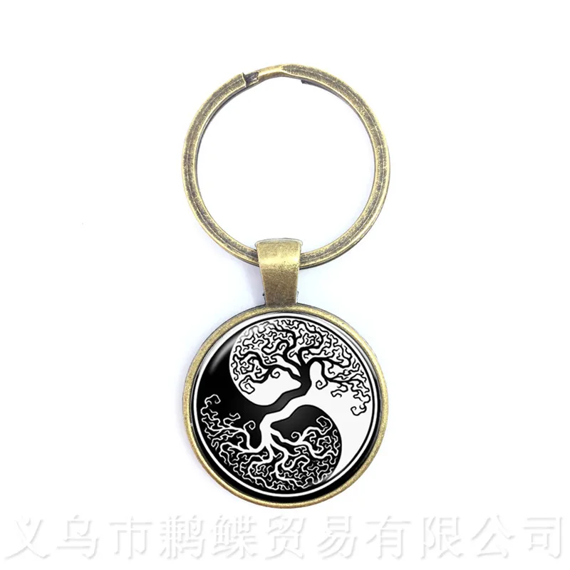 

Женский брелок для ключей Yin Yang, брелок для ключей в виде дракона, Китай