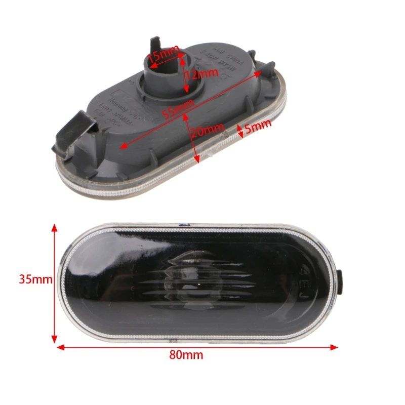 

YAM 1Pair of Left Right New Black Side Marker Lights Lamp NO Bulbs for VW/Volkswagen/Passat / Golf / Jetta