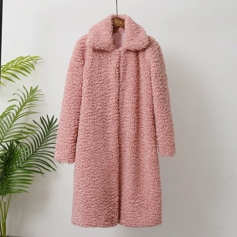 Ulzzang длинная куртка из искусственного меха, пальто, Толстая теплая, женские зимние куртки, пальто, ворсистый, пушистый, верхняя одежда для женщин, модное мягкое пальто