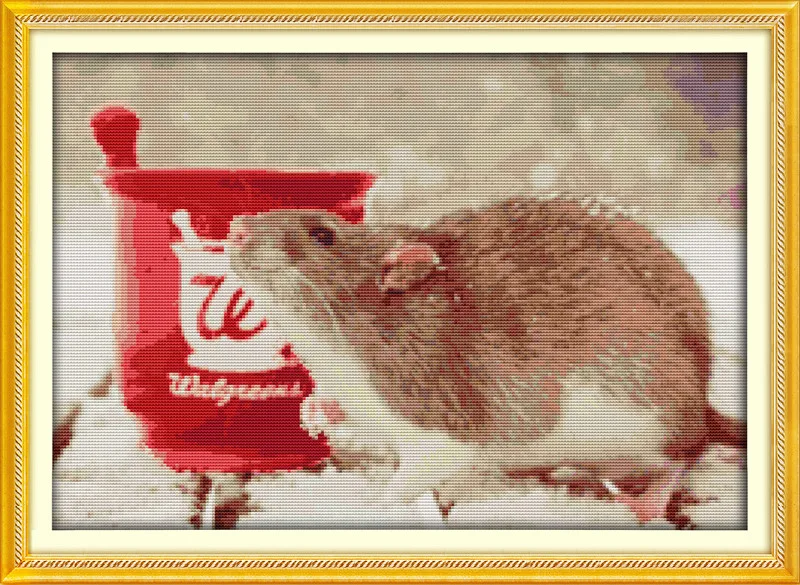 Набор для вышивки крестиком с изображением крысы и животных|decorating small home|decor homehome