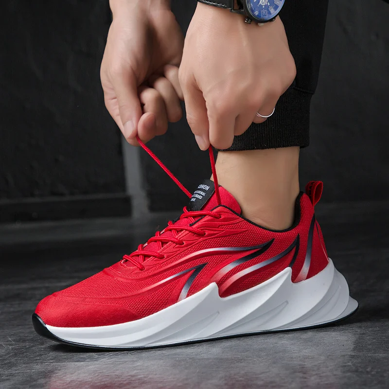 Дизайнерские кроссовки с акулой мужская повседневная обувь из сетчатого