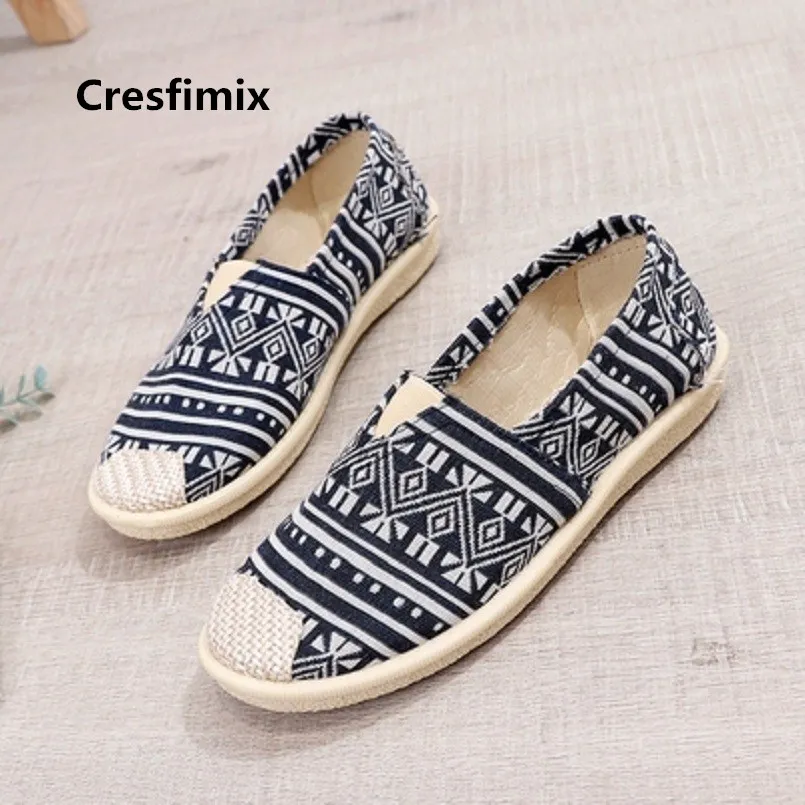 

Cresfimix chaussures pour femmes women fashion comfortable flat shoes lady anti skid slip on flats female cool cloth shoes c245