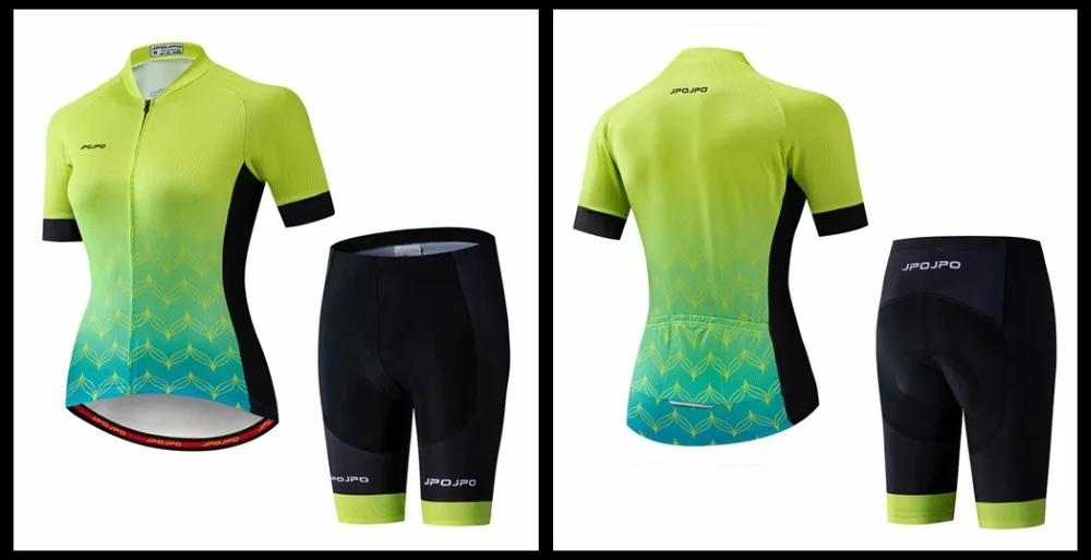 JPOJPO Pro Team Велоспорт Джерси Набор для женщин MTB велосипедная одежда анти-УФ велосипедная одежда короткий рукав велосипедная одежда uniforme