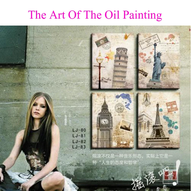

HUGE MODERN ABSTRACT WALL DECOR ART OIL PAINTING ON CANVAS NO FRAMED BUILDING ART HOME DECORATION