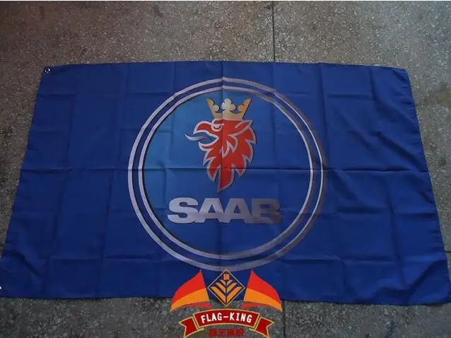 Новый флаг с логотипом автомобиля Saab king можно изготовить на заказ|brand flag|logo flagbrand