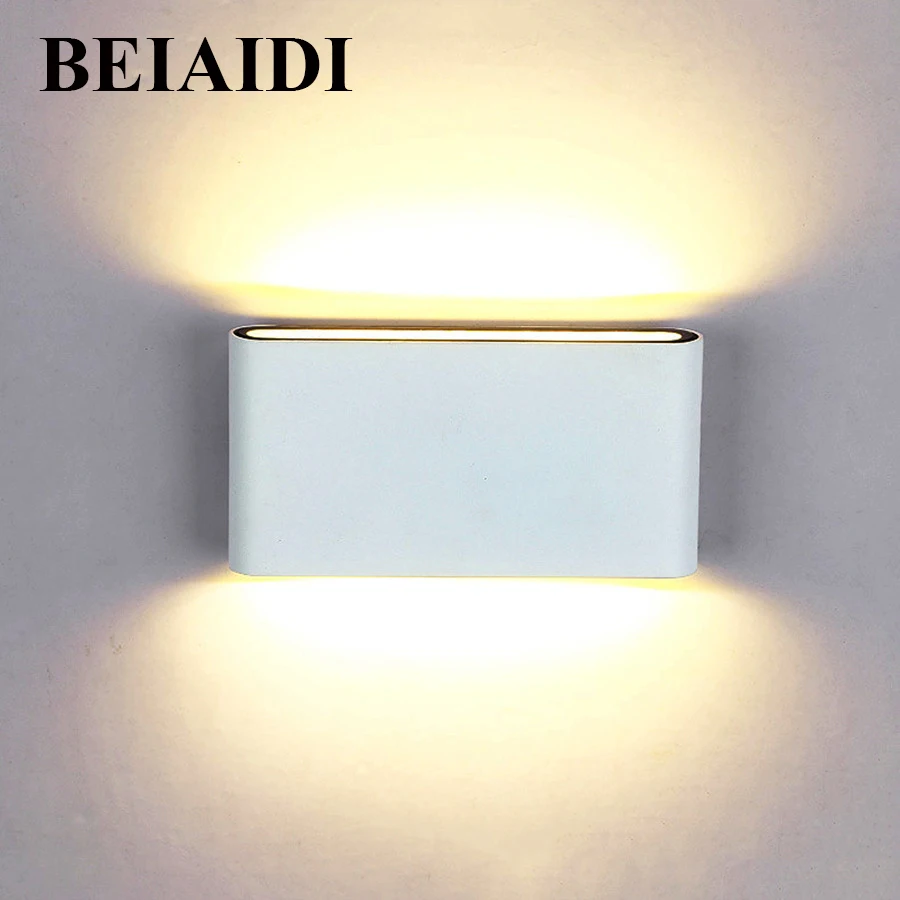 

BEIAIDI 6W 12W Outdoor COB Led Wall Lamp Waterproof Up and Down Porch Light Villa Hotel Garden Corridor Aisle Sconce Wall Light