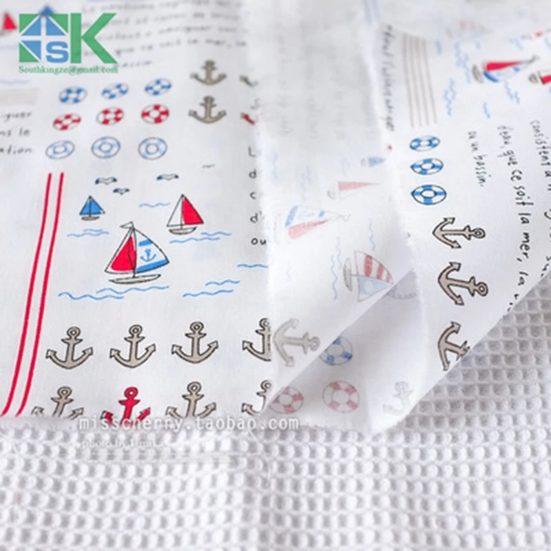 DIY Хлопчатобумажная Ткань ткань вмс ветер якорь водопад набор красный и синий