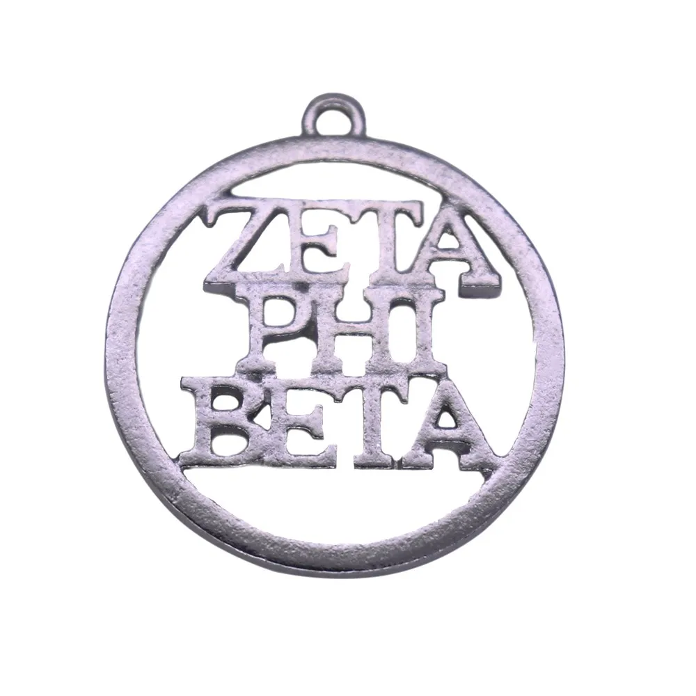 Подвеска с двойным носом греческие буквы Zeta Phi Beta Очаровательная подвеска ZPB