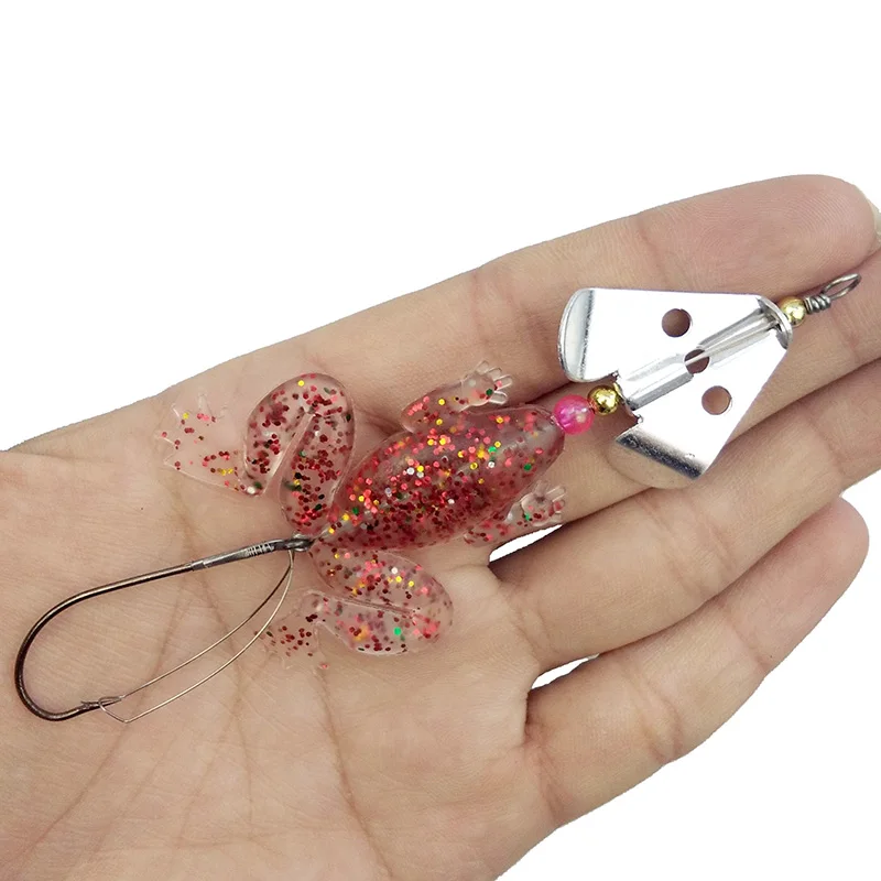 4 шт резиновый мягкий Лягушка Блесен зеленый желтый прозрачный плавающая лягушка