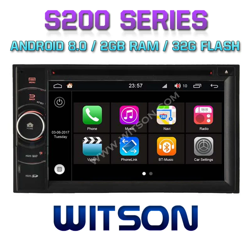 WITSON S200 Android 8 0 автомобильный DVD для двойной Din dvd плеер Восьмиядерный 32 Гб INAND flash + GPS