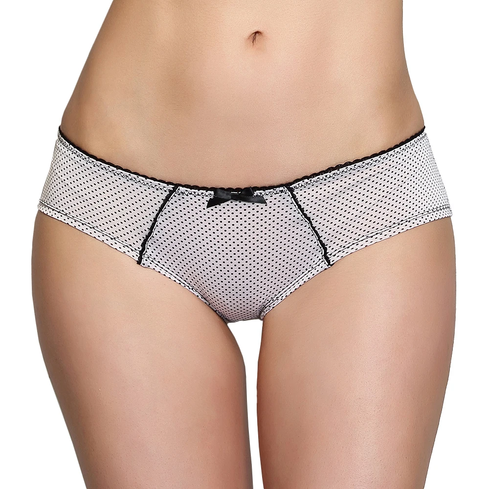 Милое в горошек нижнее белье для девочек черно белые трусики цвета повседневная