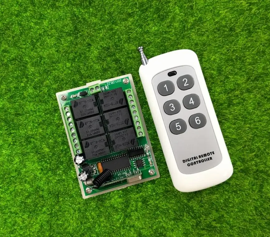 Универсальный DC12V 6CH RF беспроводной пульт дистанционного управления передатчик